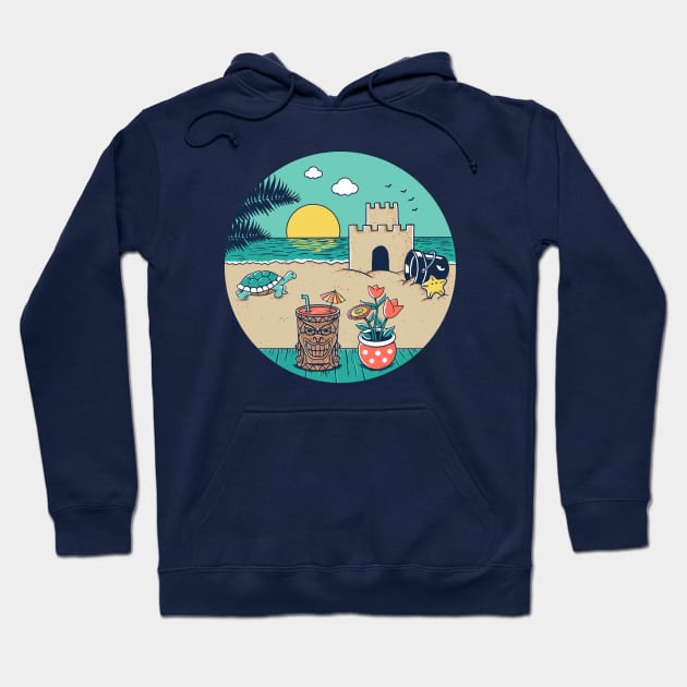 Video game beach Hoodie by coffeeman